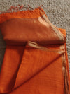 Indiehaat | Silkmark Pure Silk Handloom Saree Orange