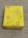 Indiehaat | Pure Muslin Silk Jamdani Saree Yellow