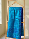 Indiehaat | Silkmark Tussar Silk Embroidery Saree Blue