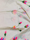 Indiehaat | Pure Mul Cotton Hand Printed Saree White