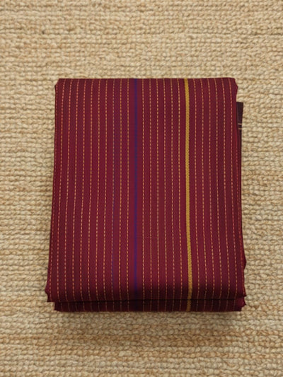 Indiehaat | Pure Cotton Embroidery Saree Maroon