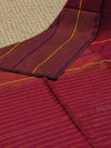 Indiehaat | Pure Cotton Embroidery Saree Maroon