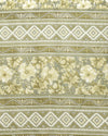 Indiehaat | Kashmiri Silk Printed Saree Olive Green & Dar