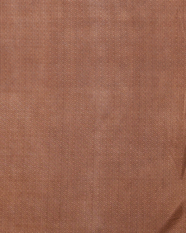 Indiehaat | Kashmiri Silk Printed Saree Brown & Dark Brown
