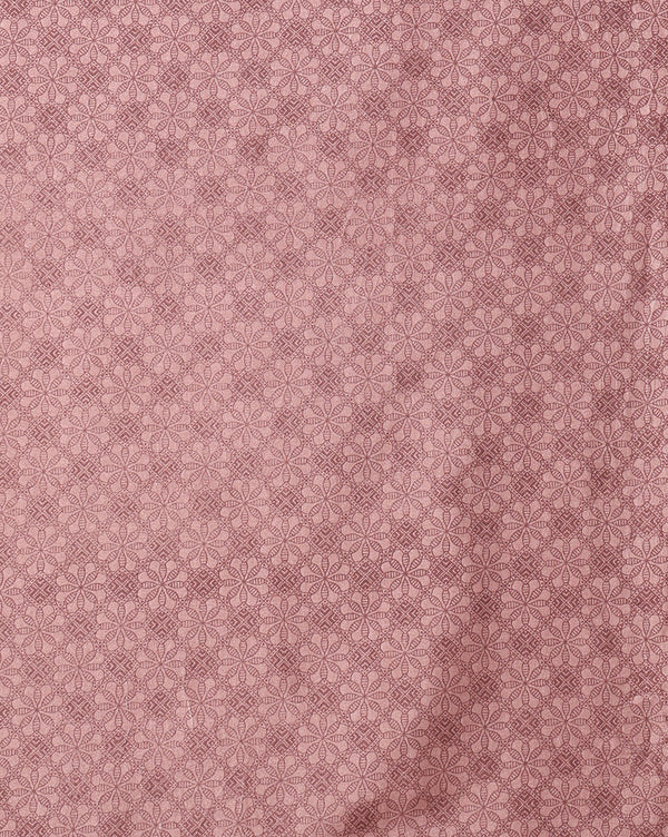 Indiehaat | Kashmiri Silk Printed Saree Dusty Rose & Mute