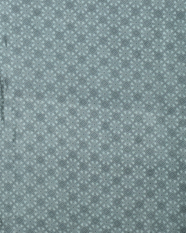 Indiehaat | Kashmiri Silk Printed Saree Slate Grey & Teal