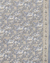 Indiehaat | Kashmiri Silk Printed Saree Slate Grey & Char