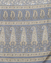 Indiehaat | Kashmiri Silk Printed Saree Slate Grey & Char