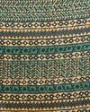 Indiehaat | Kashmiri Silk Printed Saree Forest Green & Gold