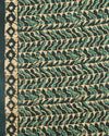 Indiehaat | Kashmiri Silk Printed Saree Forest Green & Gold