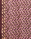 Indiehaat | Kashmiri Silk Printed Saree Dark Brown & Tan