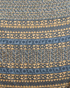 Indiehaat | Kashmiri Silk Printed Saree Dark Blue & Tan
