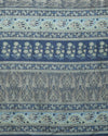 Indiehaat | Kashmiri Silk Printed Saree Dark Blue & Slate