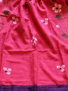 Indiehaat | Pure Mul Cotton HandPainted Saree Pink
