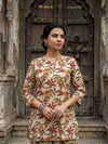 Indiehaat | Blockprinted Cotton Co-Ord Set Beige