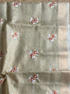 Indiehaat | Kota Doria Semi Silk Embroidery Saree Bronze