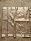 Indiehaat | Kota Doria Semi Silk Embroidery Saree Gold