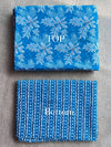 Indiehaat | Pure Cotton Blue Suit Blockprinted