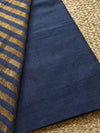 Indiehaat | Pure Cotton Zari Anchal Saree Blue