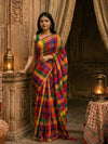 Indiehaat | Pure Handloom Mul Cotton Saree Multicolor