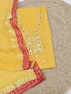 Indiehaat | Kota Cotton Gota Patti Suit Material Yellow