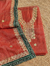 Indiehaat | Kota Cotton Gota Patti Suit Material Red