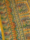 Indiehaat | Ghicha Tussar Madhubani Silk Saree Beige
