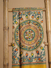 Indiehaat | Ghicha Tussar Madhubani Silk Saree Beige