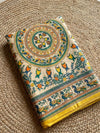 Indiehaat | Ghicha Tussar Madhubani Silk Saree Beige