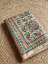 Indiehaat | Ghicha Tussar Madhubani Silk Saree Beige