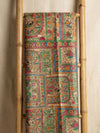 Indiehaat | Ghicha Tussar Madhubani Silk Saree Beige
