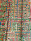 Indiehaat | Ghicha Tussar Madhubani Silk Saree Beige