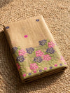 Indiehaat | Jamdani Cotton Suit Material Beige