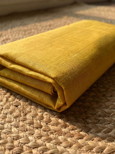 Indiehaat | Jamdani Cotton Suit Material Yellow
