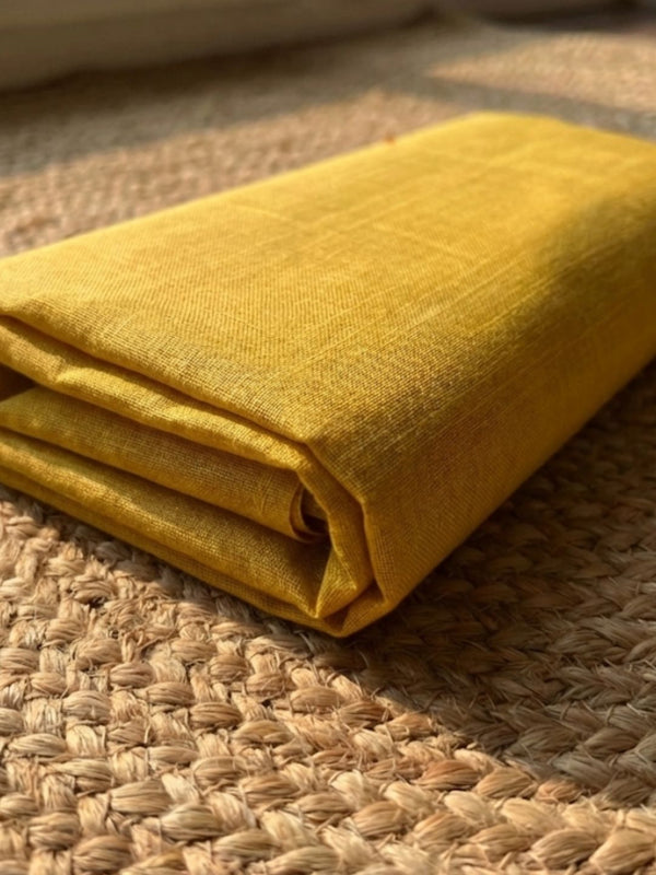 Indiehaat | Jamdani Cotton Suit Material Yellow