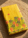 Indiehaat | Jamdani Cotton Suit Material Yellow