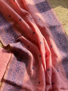 Indiehaat | Jamdani Cotton Suit Material Pink