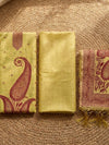Indiehaat | Jamdani Cotton Suit Material Yellow