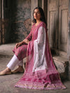 Indiehaat | Kota Doria Hand Block Print Stitched Suit Pink