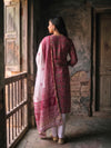 Indiehaat | Kota Doria Hand Block Print Stitched Suit Pink
