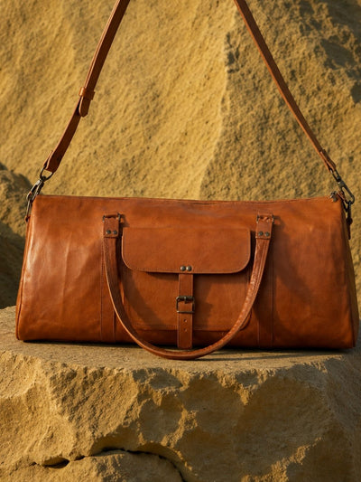 Indiehaat | Pure Leather Duffle Bag Rustic Brown