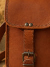Indiehaat | Pure Leather Mobile Sling Bag Saddle Brown