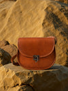 Indiehaat | Pure Leather Matka Sling Bag Walnut Brown