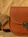 Indiehaat | Pure Leather Matka Sling Bag Walnut Brown