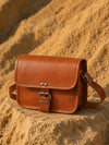 Indiehaat | Pure Leather Small Sling Bag Chestnut Brown