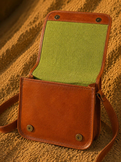 Raahi Pure Leather Sling Bag Tobacco Brown