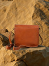 Indiehaat | Pure Leather Sling Bag Tobacco Brown
