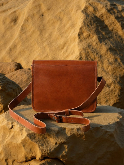 Indiehaat | Pure Leather Sling Bag Antique Brown