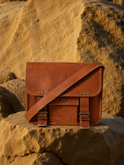 Indiehaat | Pure Leather Sling Bag Antique Brown