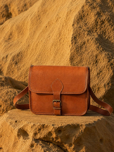 Indiehaat | Pure Leather Sling Bag Timber Brown